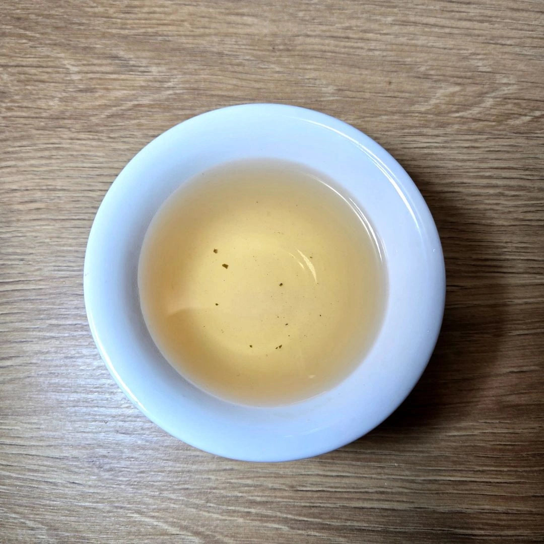 Removed Bitterness in Green Tea- In a Sampler cup