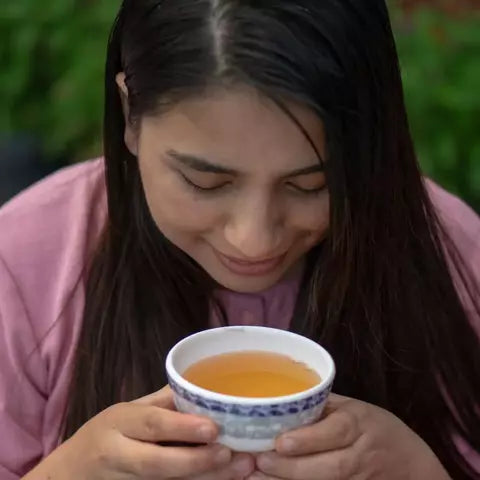 A Nepali Youth Drinking Black Tea