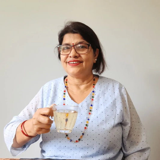 Nepali tea drinking by local lady
