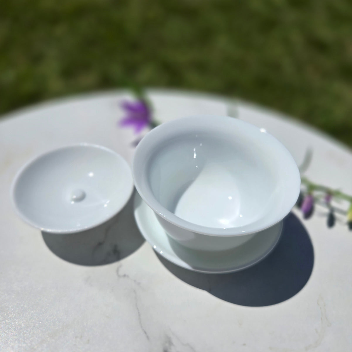 White Ceramic Gaiwan — 120 ml