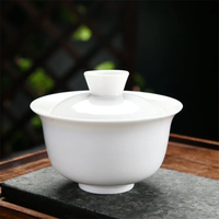 White gaiwan filled with loose leaf Nepali black tea