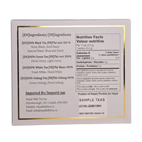 Nepal Hills Tea Sampler Kit packaging back — 10 Single-Origin Himalayan Teas | Nepal Hills Tea — 4
