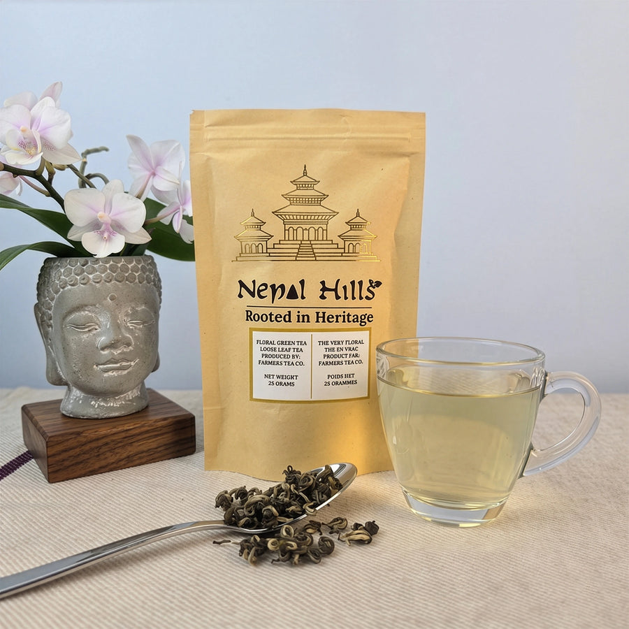 Floral Green Tea — Naturally Floral Single-Origin Nepal Green Tea, No Bitterness | Nepal Hills Tea