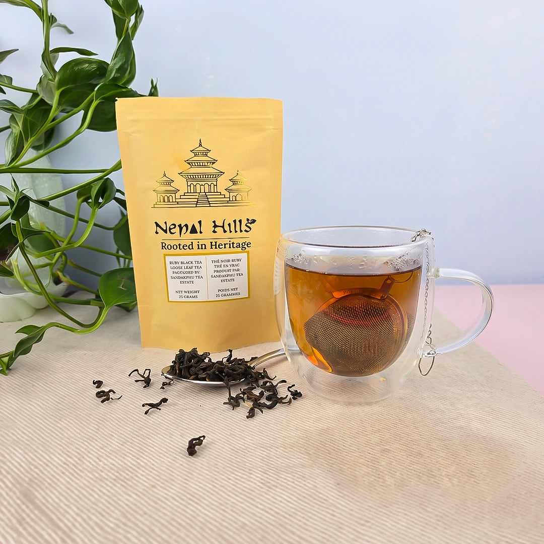 Ruby Black Tea — Bold Dark Cherry Single-Origin Nepal Tea | Nepal Hills Tea